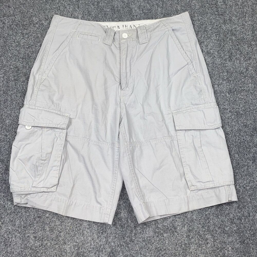 Nautic Shorts Mens Size 34 Gray Ripstop Cargo Casual